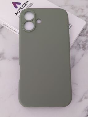 iPhone 16 Plus Khaki Green Case With Screen Protector